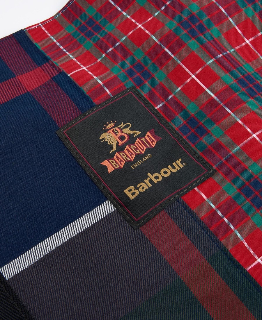 barbour x baracuta geruite crossbodytas