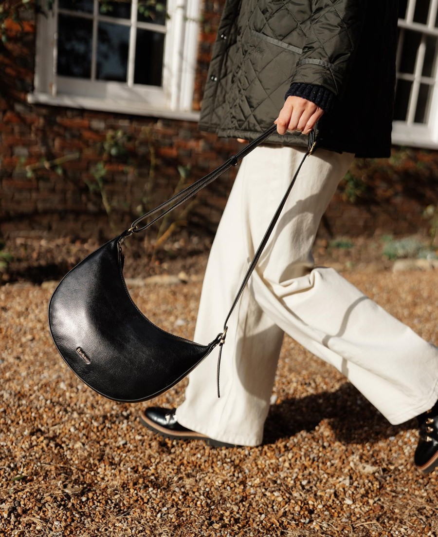 laire crescent leren tas