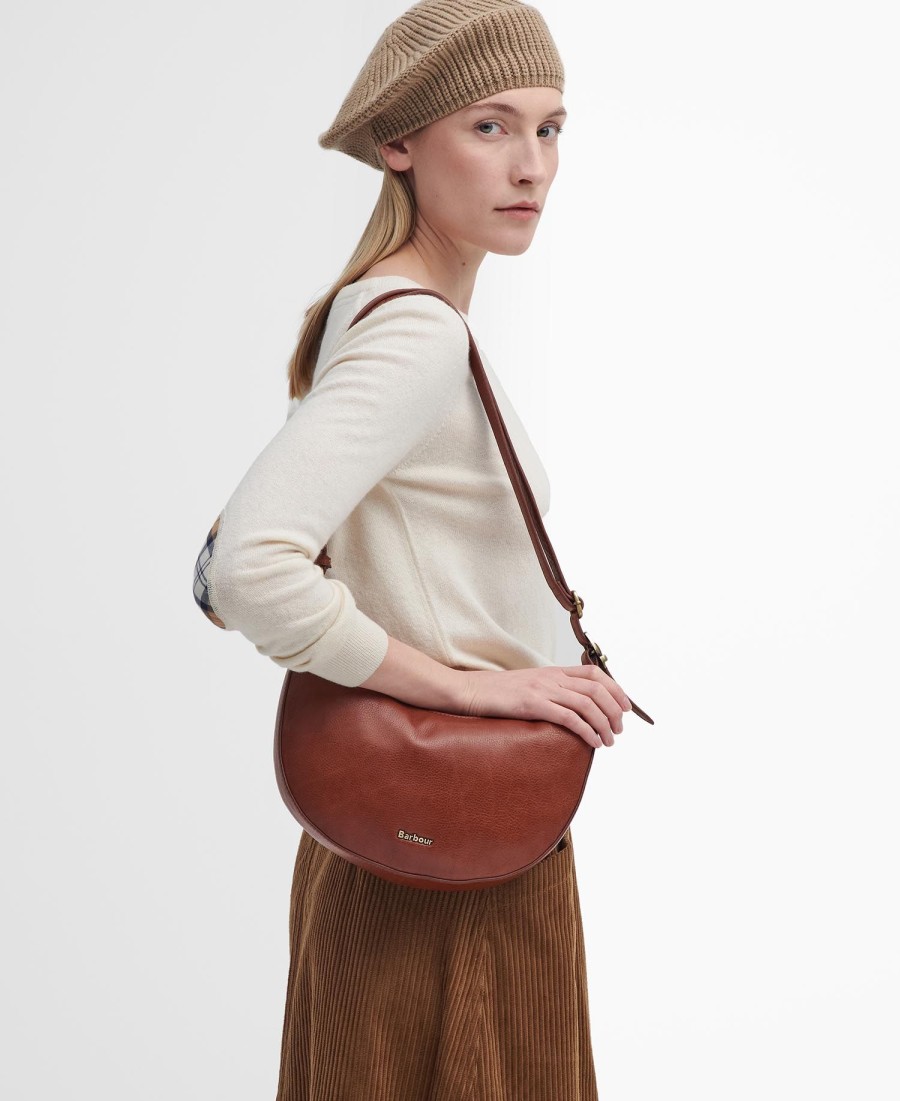 laire crescent leren tas