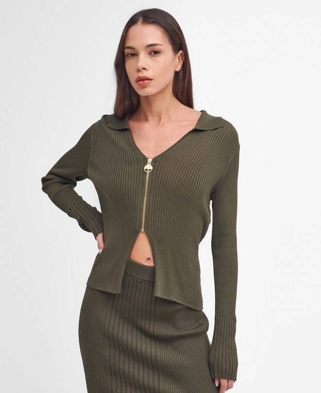 mondale zip cardigan
