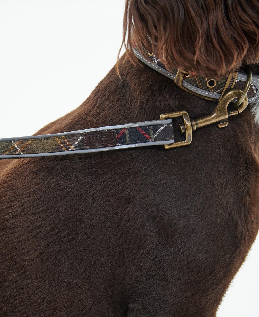 reflecterende comfortabele hondenhalsband met tartanprint