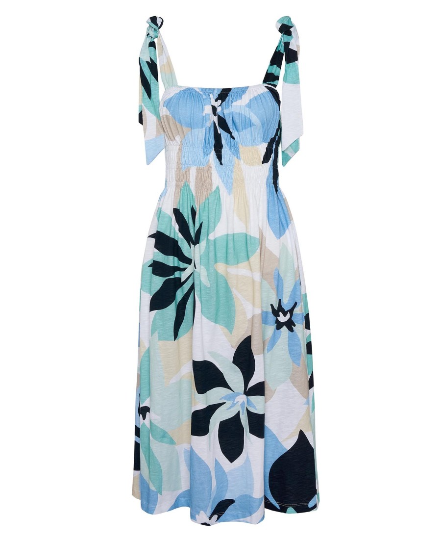 nadia bloemen midi-jurk