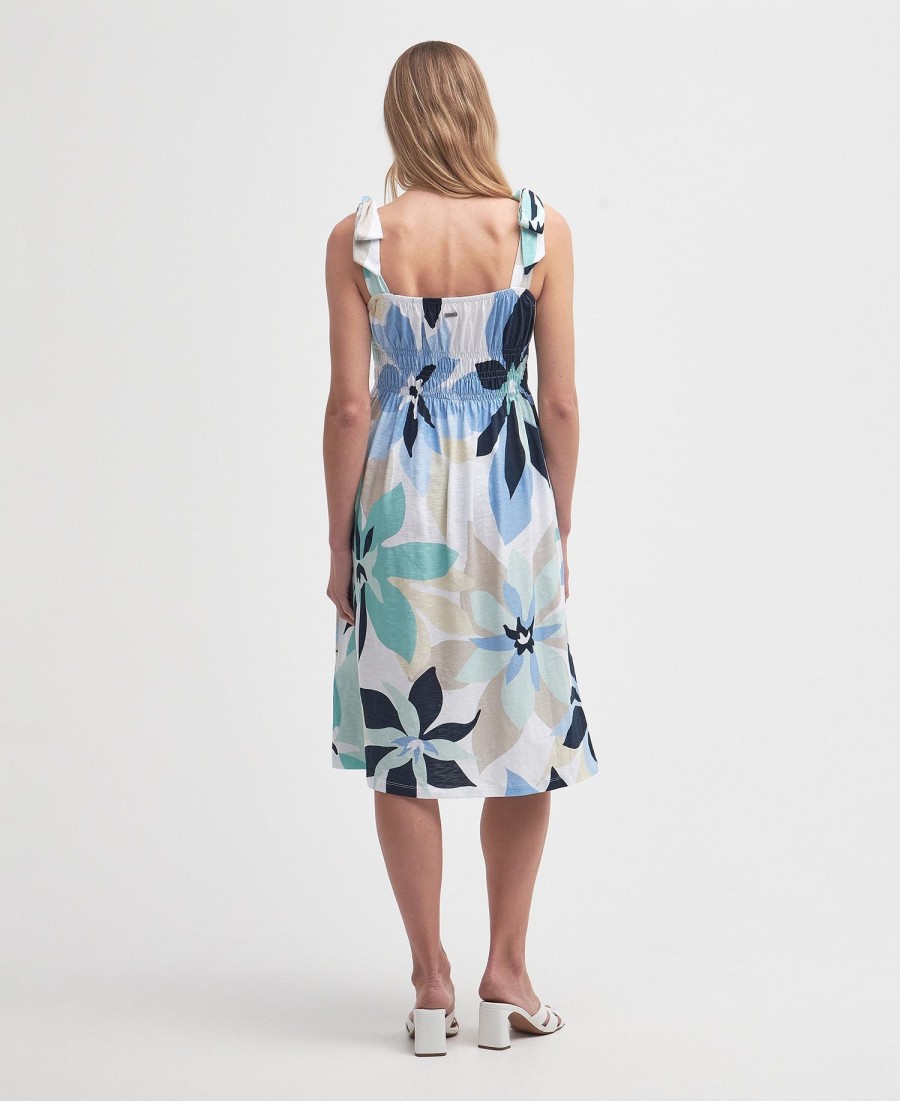 nadia bloemen midi-jurk