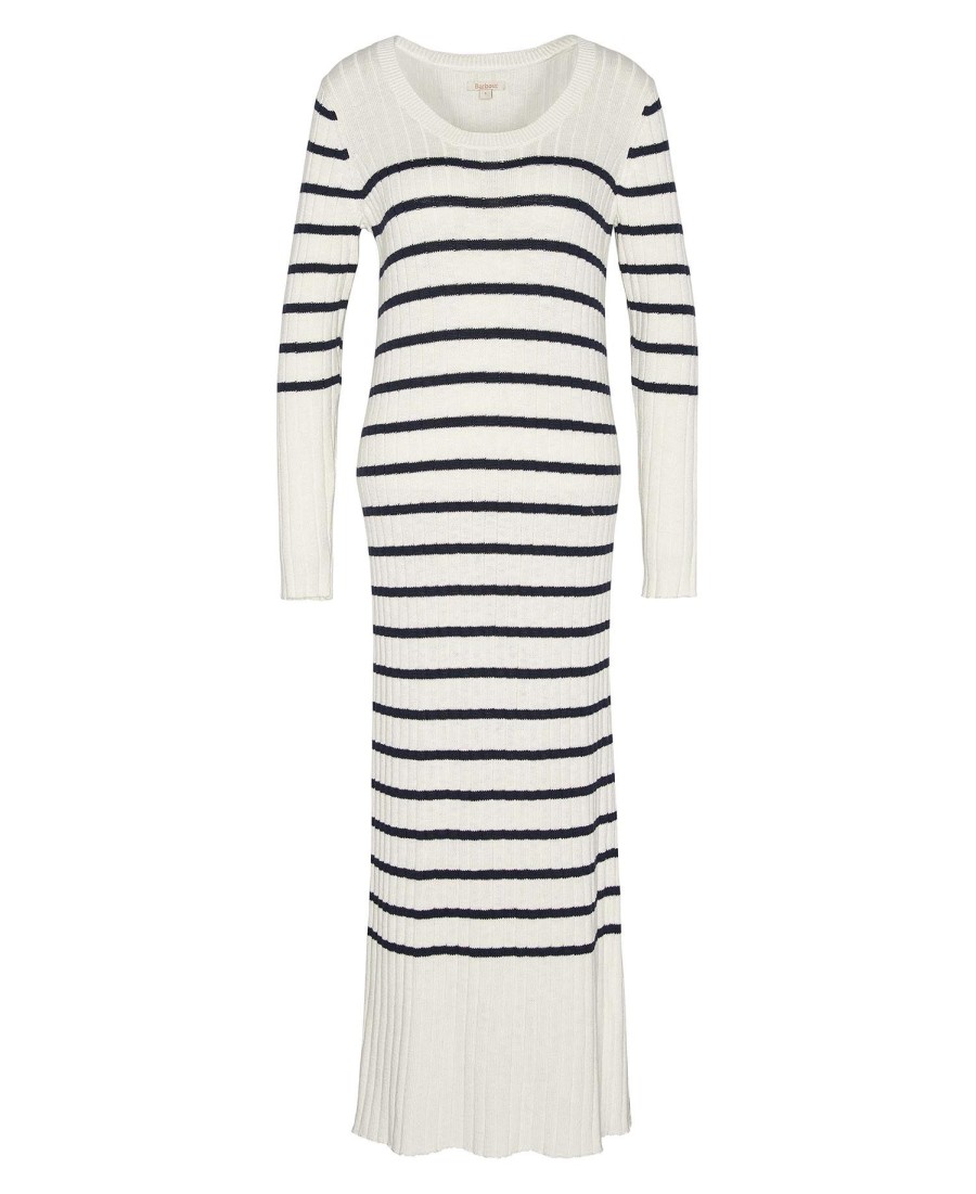 raya gestreepte midi-jurk
