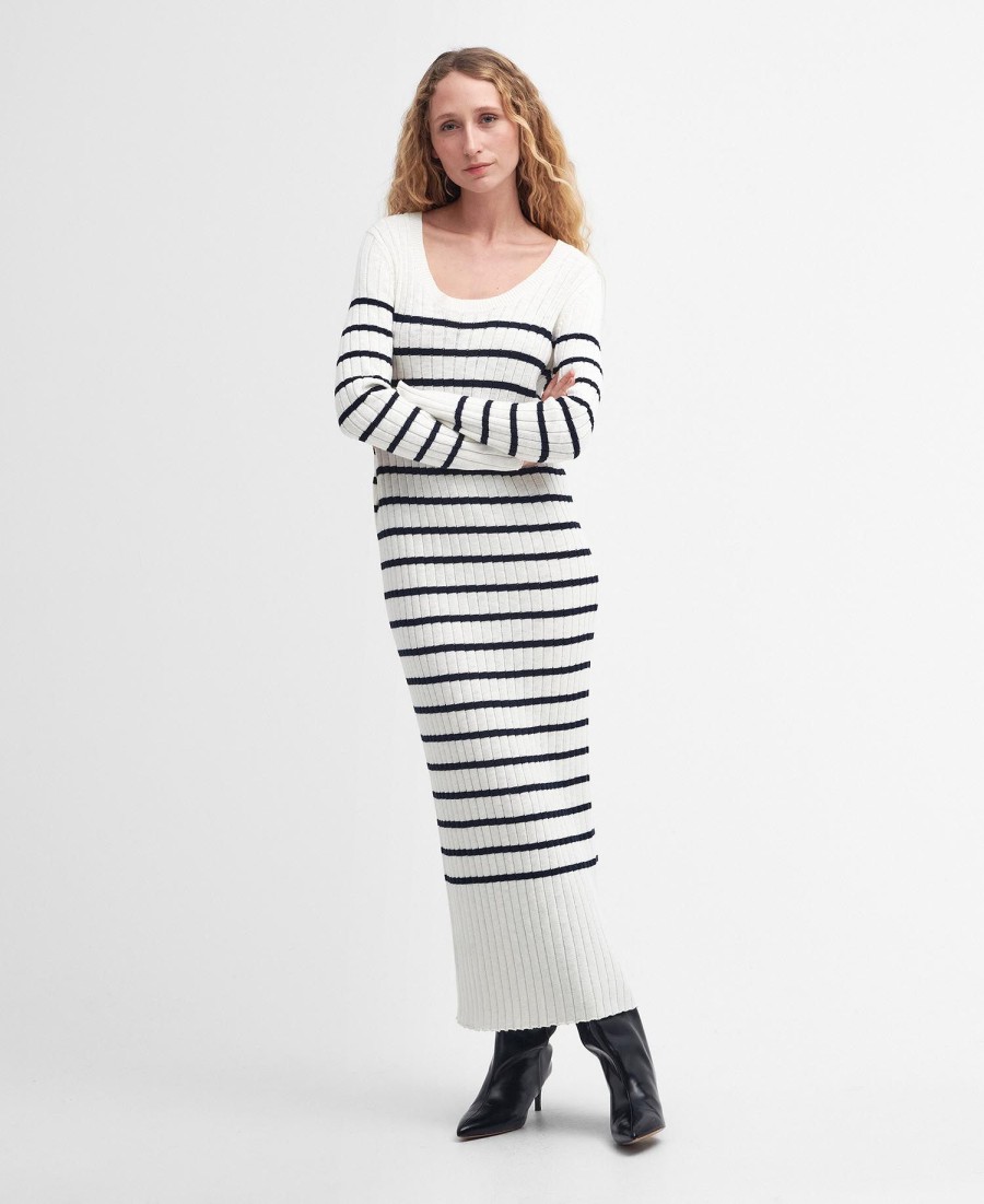 raya gestreepte midi-jurk