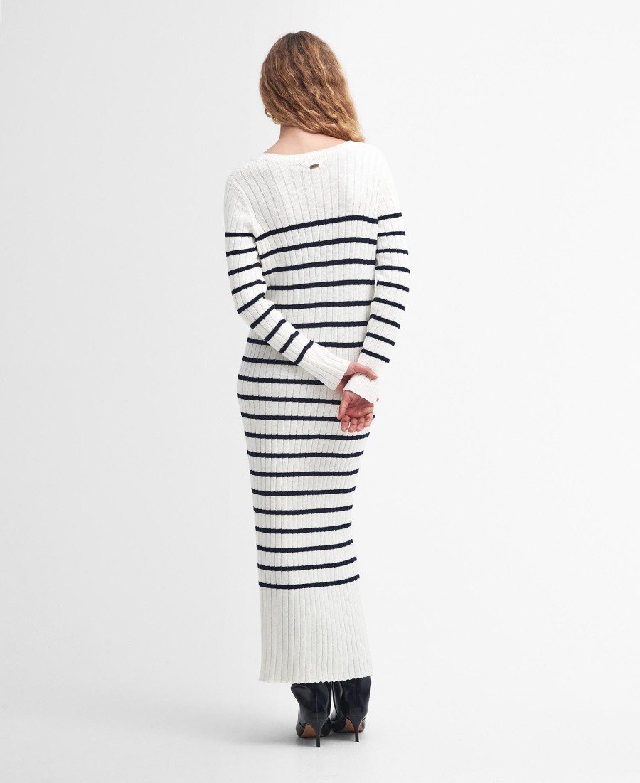raya gestreepte midi-jurk