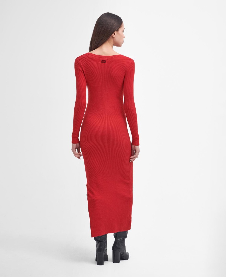 laia gebreide midi-jurk