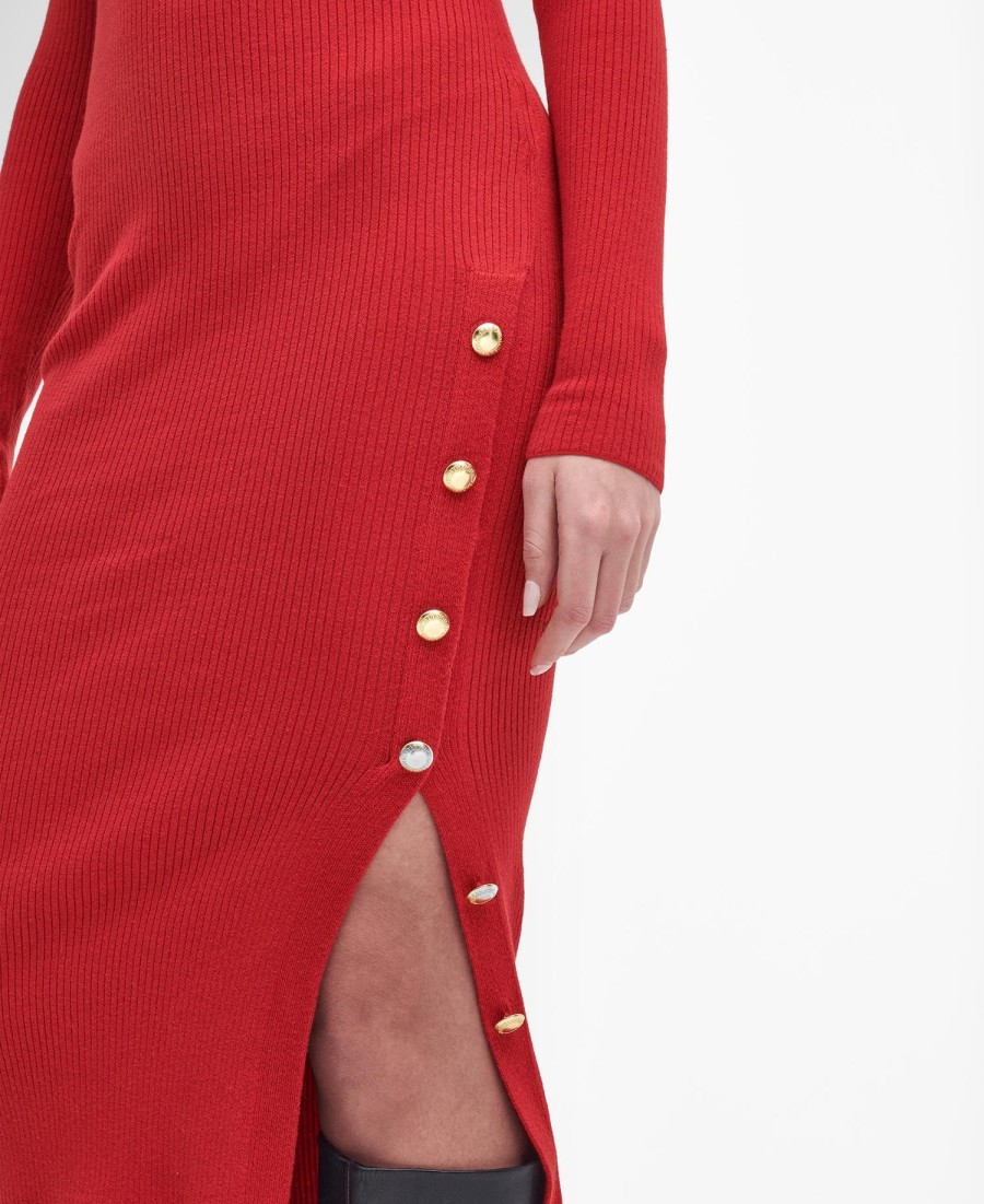 laia gebreide midi-jurk