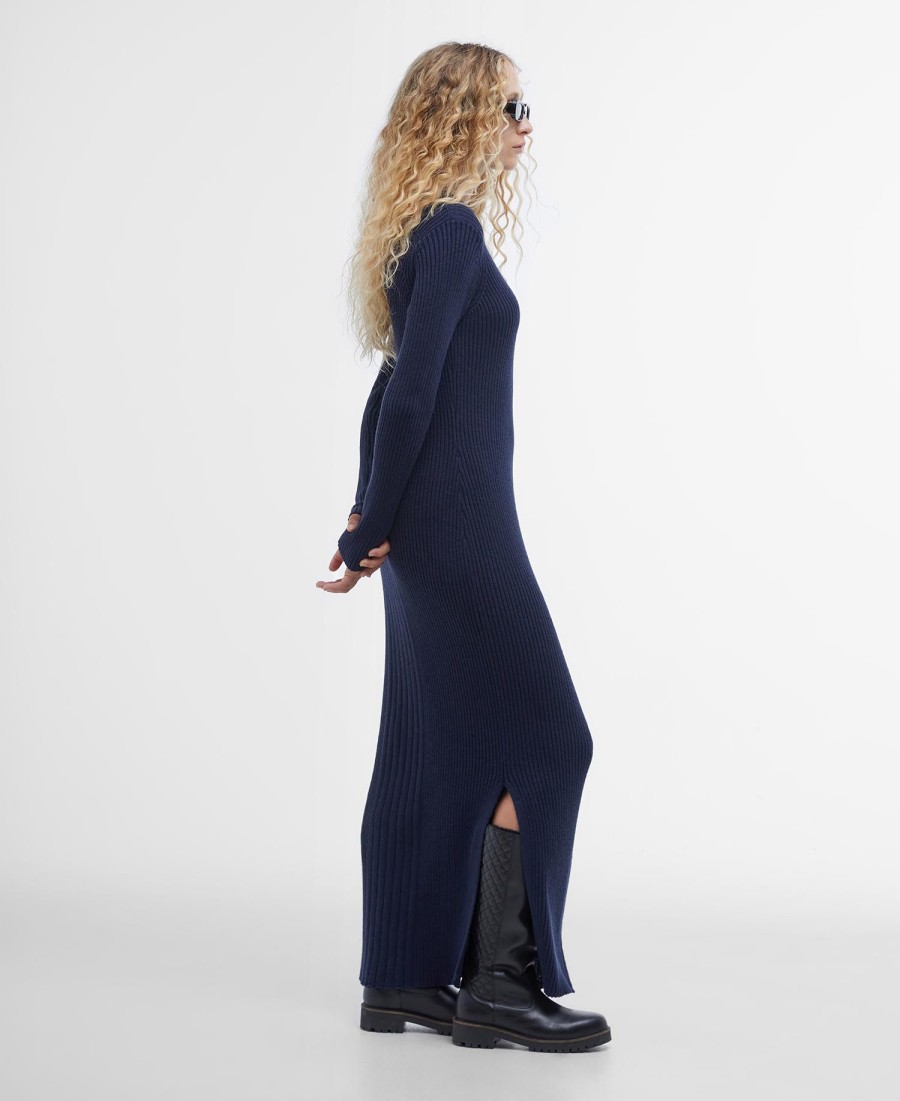 ingrid gebreide maxi-jurk