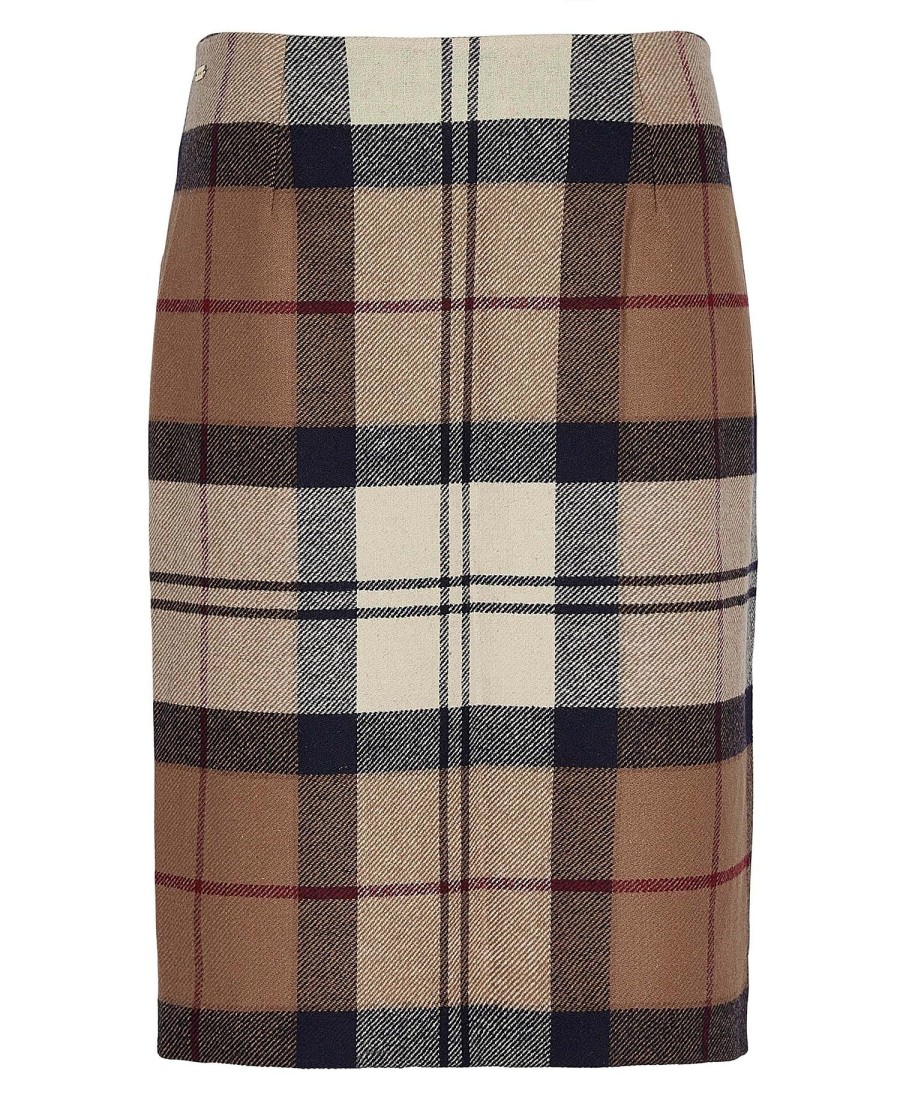 rosa tartan midi rok