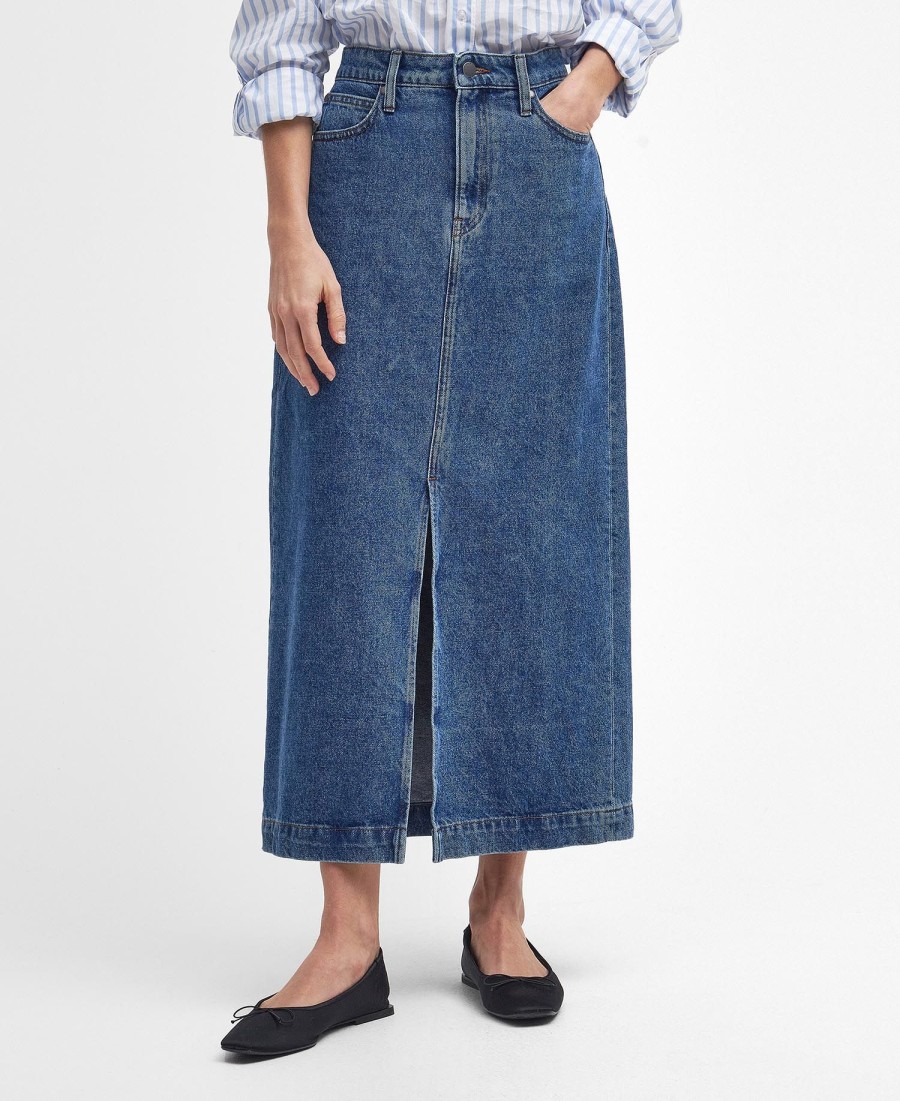 ella denim midi rok