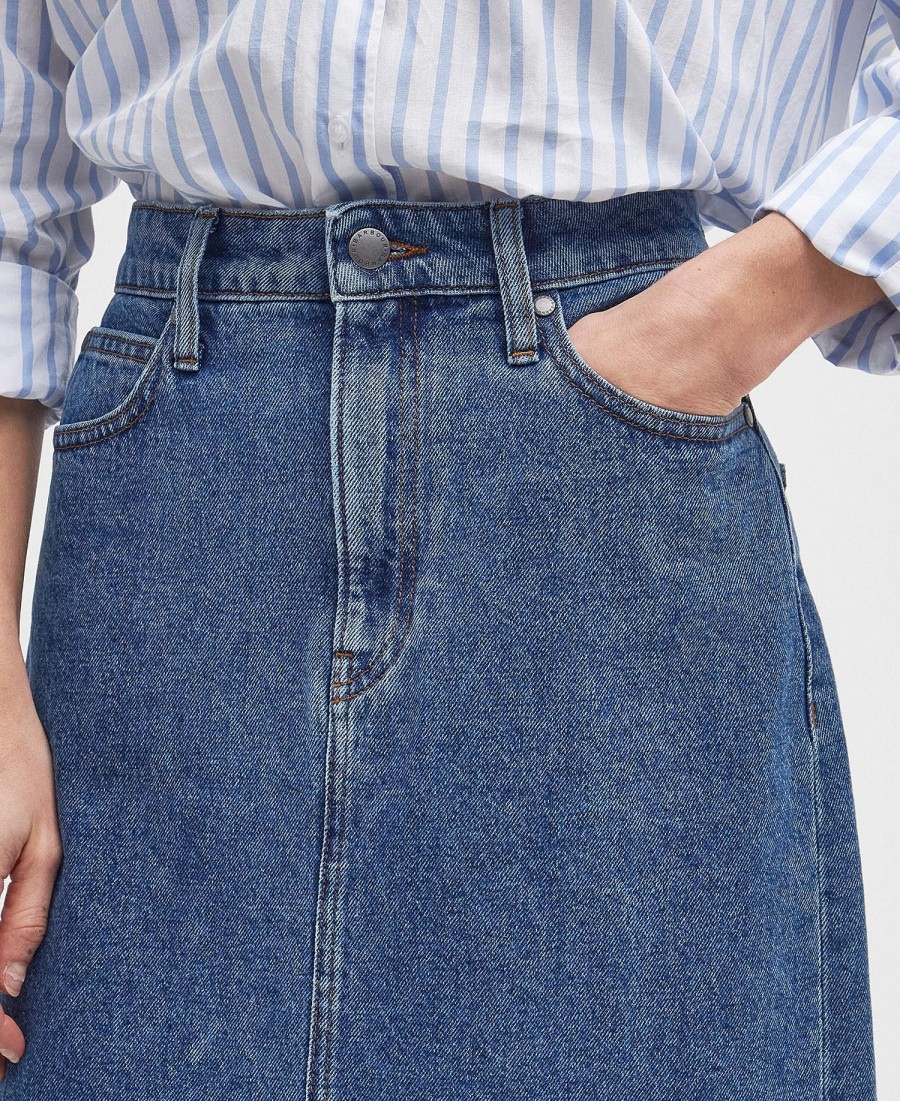 ella denim midi rok