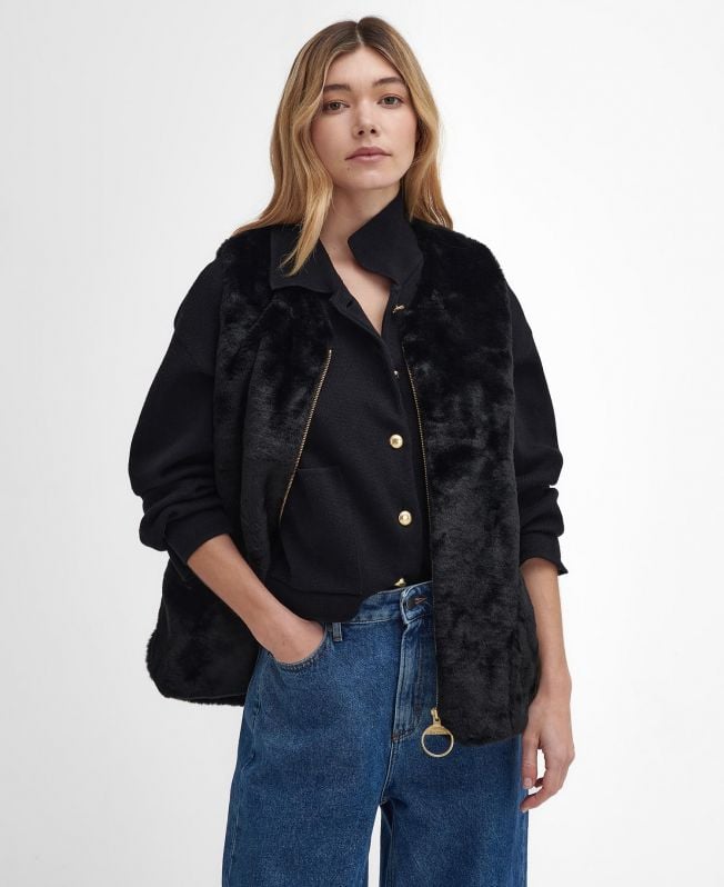 barn faux fur vest