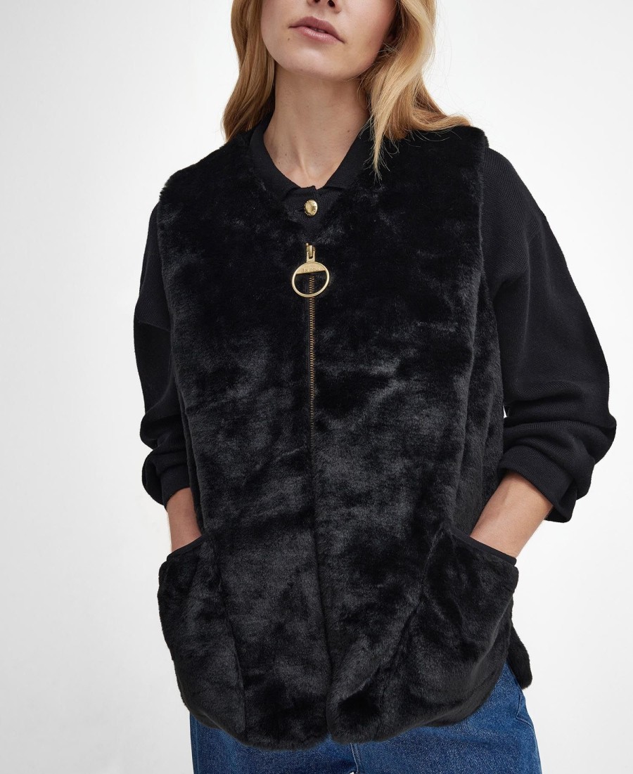 barn faux fur vest
