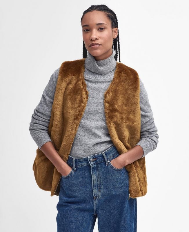 barn faux fur vest