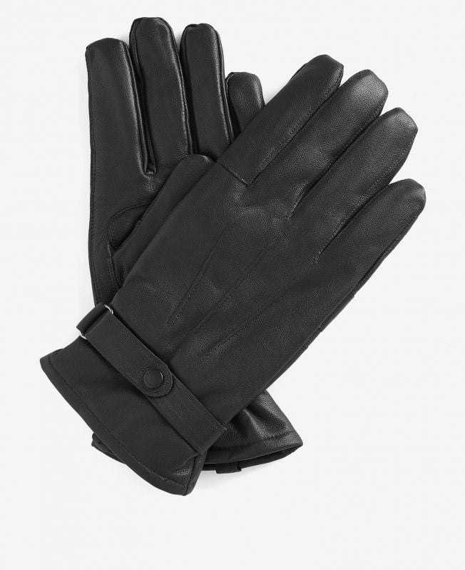 thinsulate gepolijste leren handschoenen