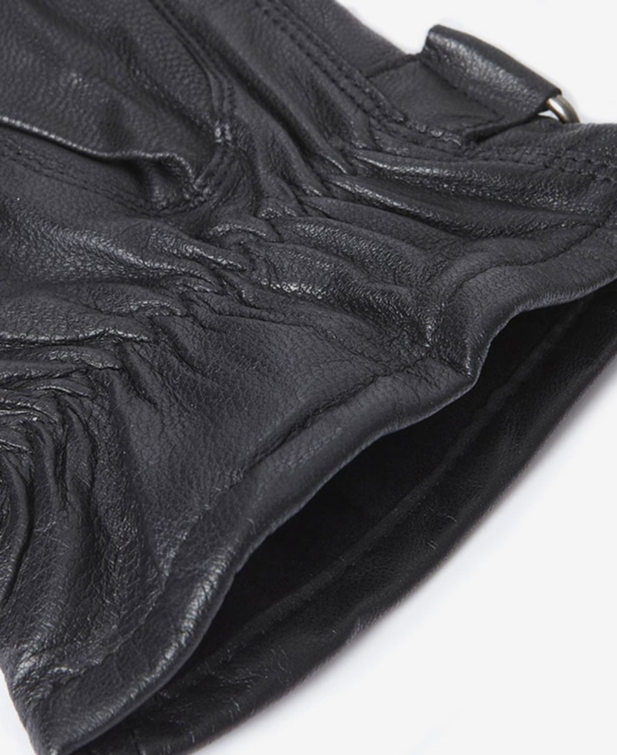 thinsulate gepolijste leren handschoenen