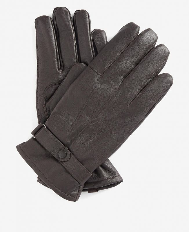 thinsulate gepolijste leren handschoenen