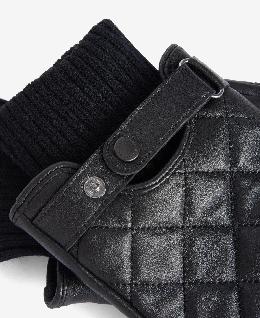 gewatteerde leren handschoenen