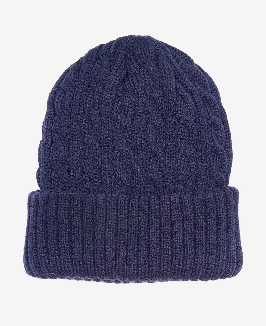 gebreide muts met balhoofd