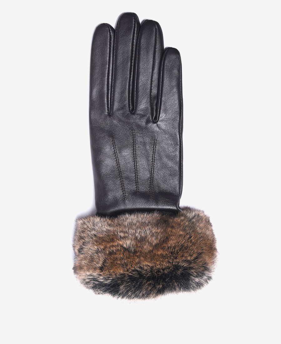 leren handschoenen met imitatiebont