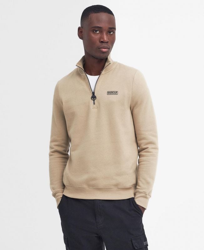 essentiële hoodie met halve rits