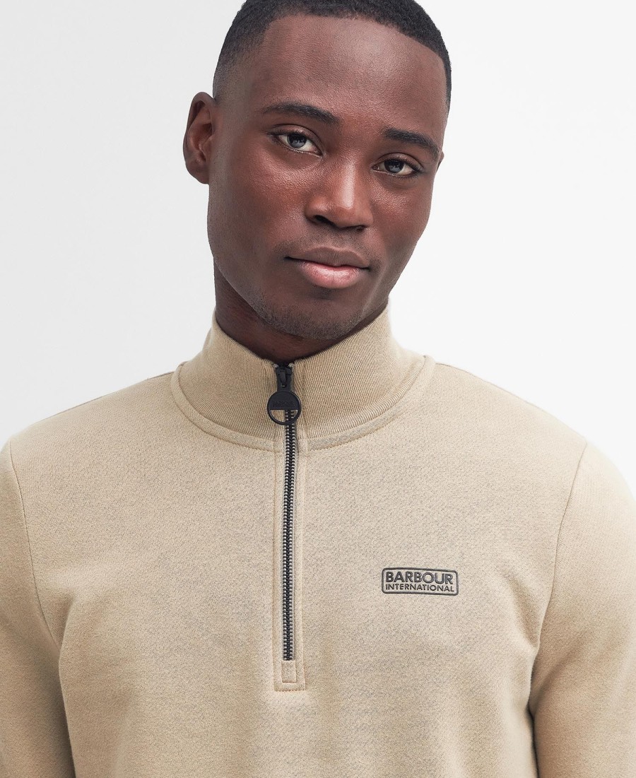 essentiële hoodie met halve rits