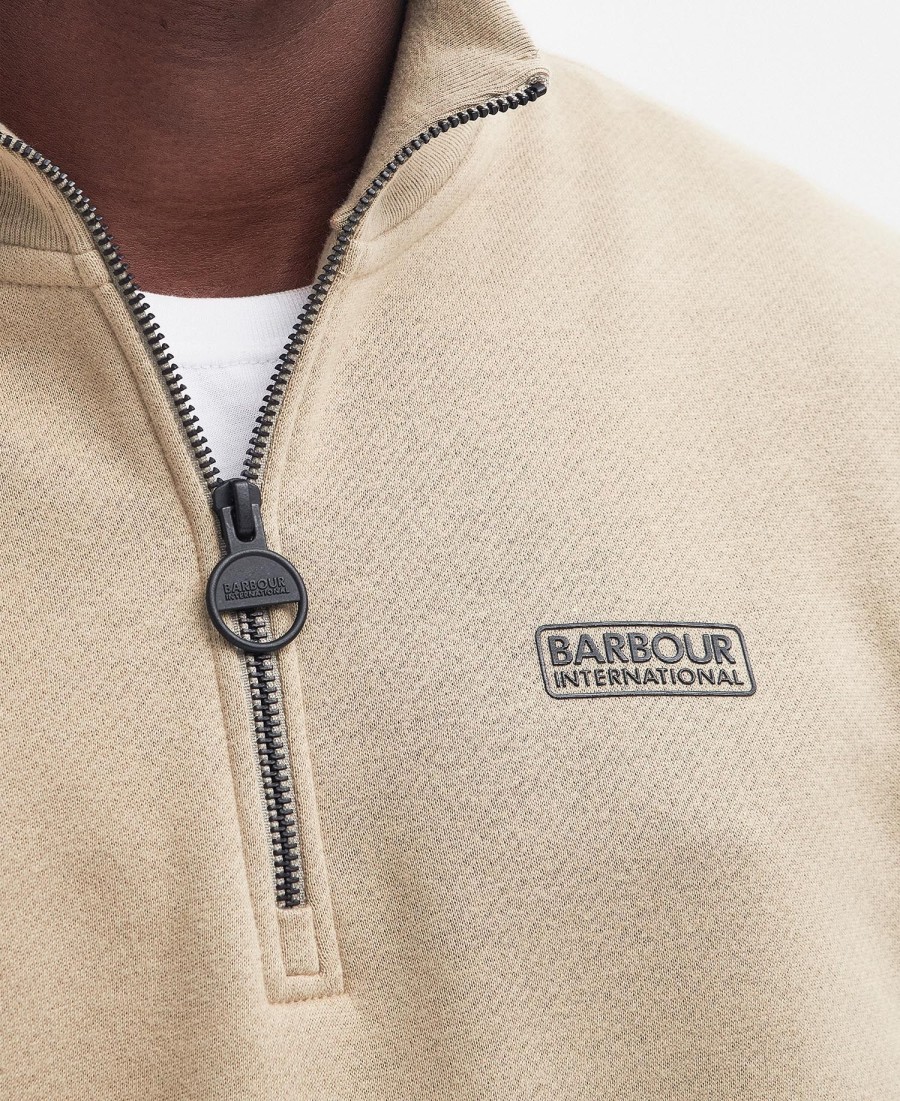 essentiële hoodie met halve rits