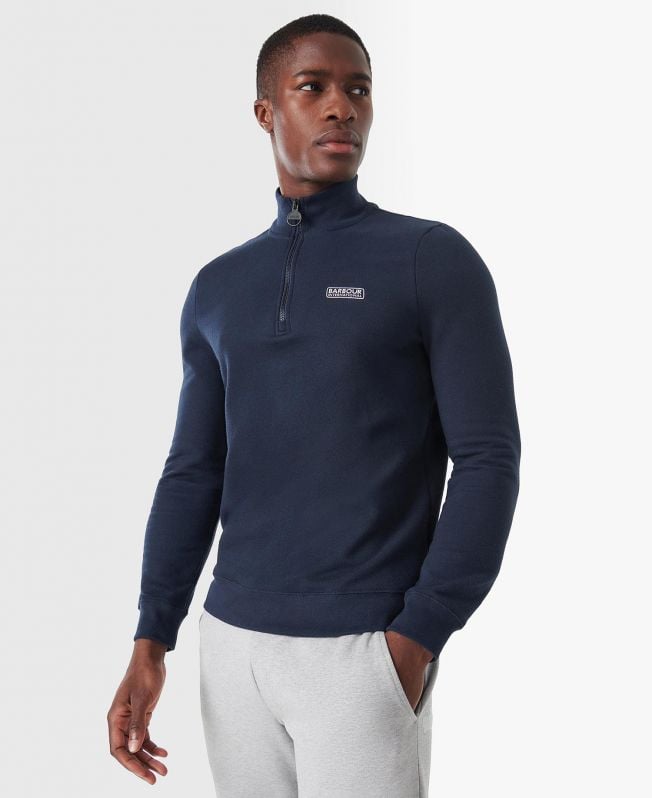 essentiële hoodie met halve rits