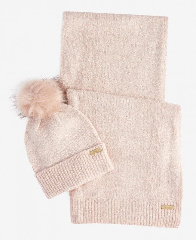 cadeauset met glittermuts en -sjaal