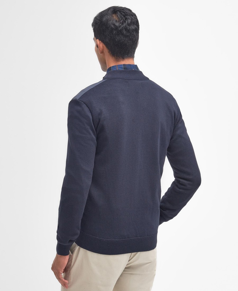 essentiële carn baffle zip jumper