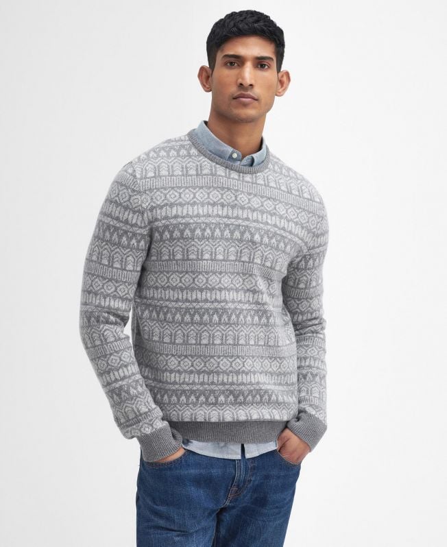 stonebeck fairisle trui met ronde hals