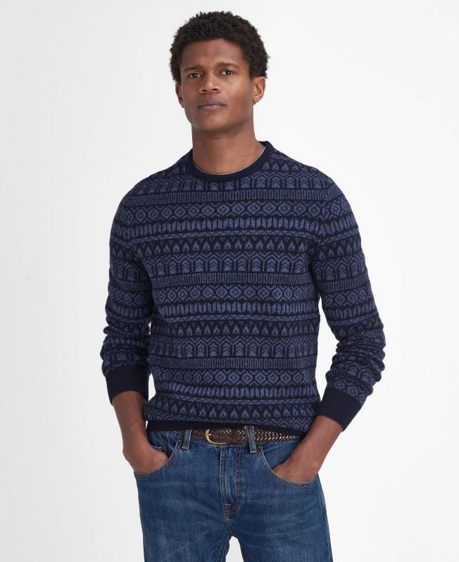stonebeck fairisle trui met ronde hals