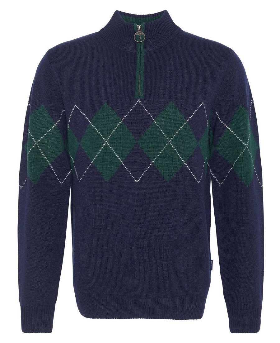 hartfield argyll half zip jumper