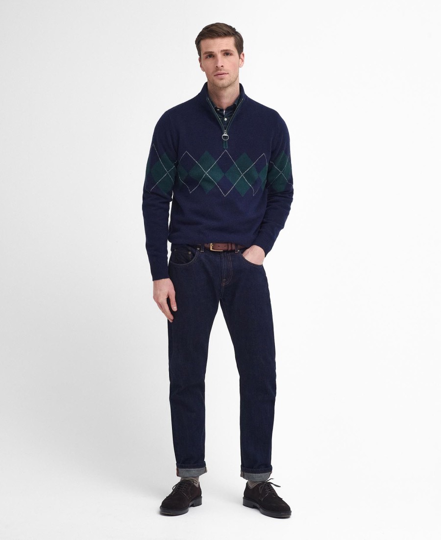 hartfield argyll half zip jumper