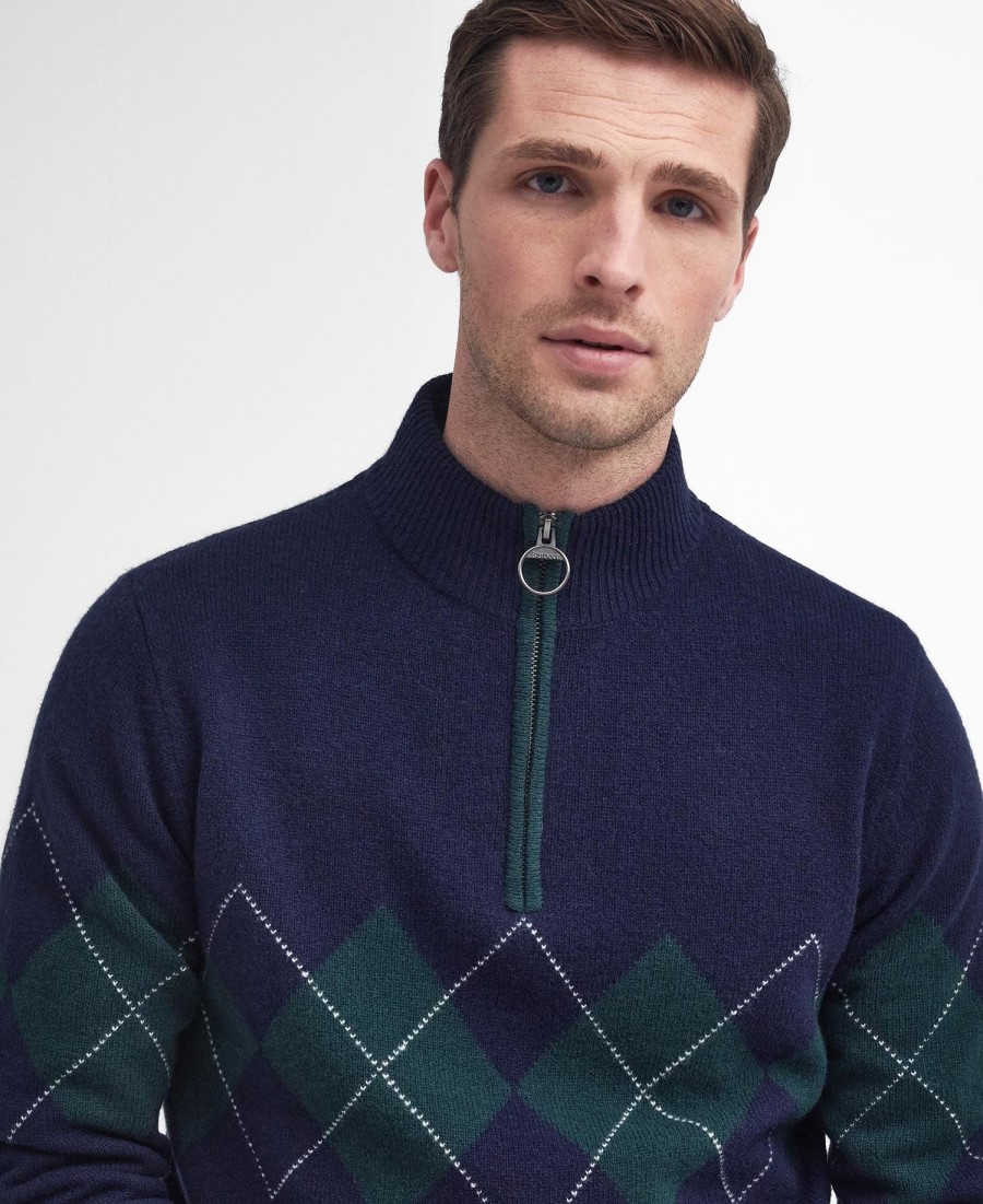 hartfield argyll half zip jumper