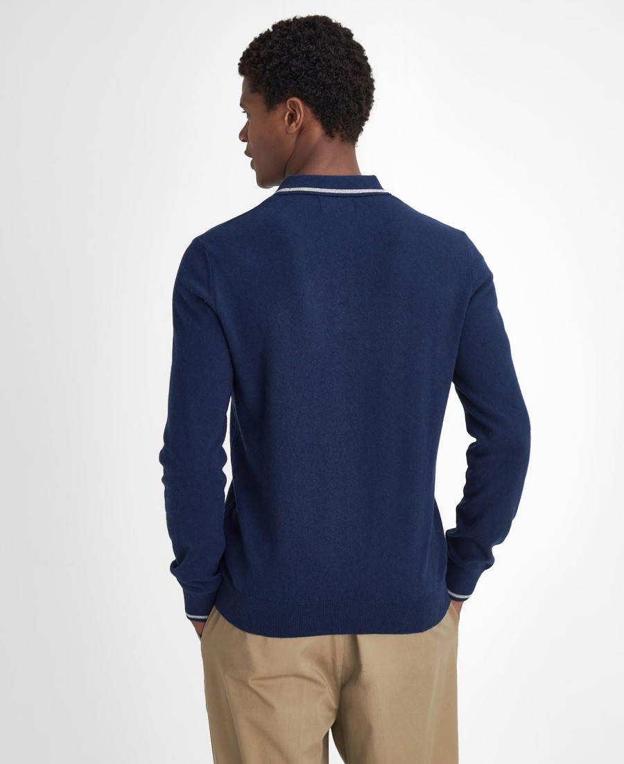 nocton gebreide polo met lange mouwen