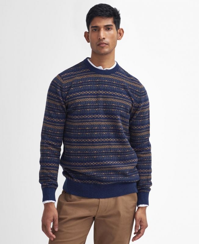 orkney fair isle trui met ronde hals