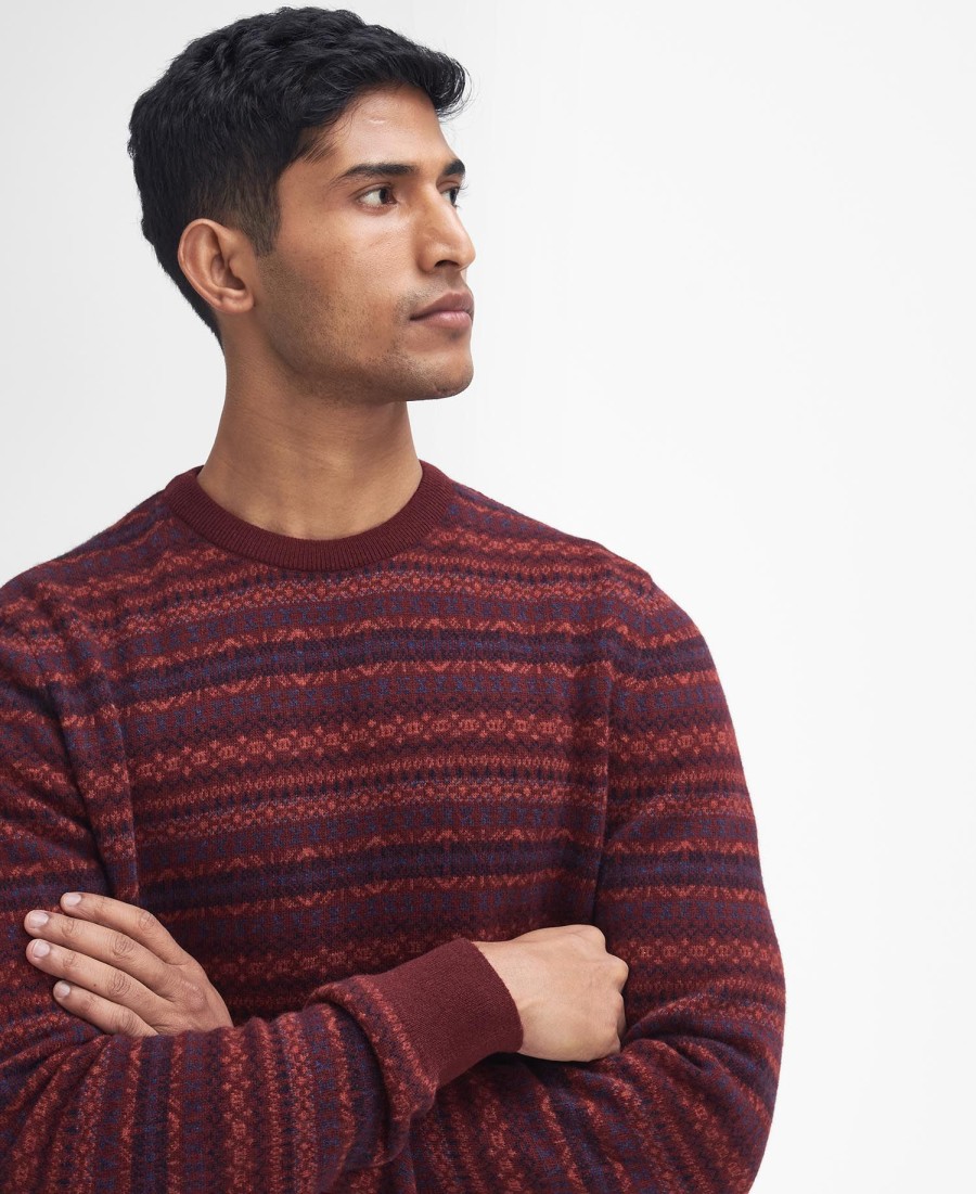 orkney fair isle trui met ronde hals