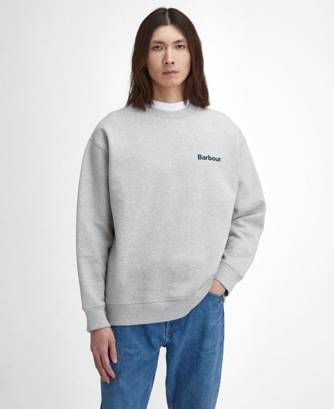 nicholas oversized trui met ronde hals en geborstelde afwerking