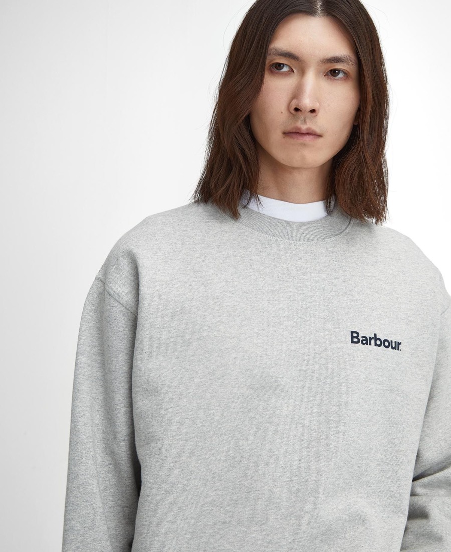 nicholas oversized trui met ronde hals en geborstelde afwerking