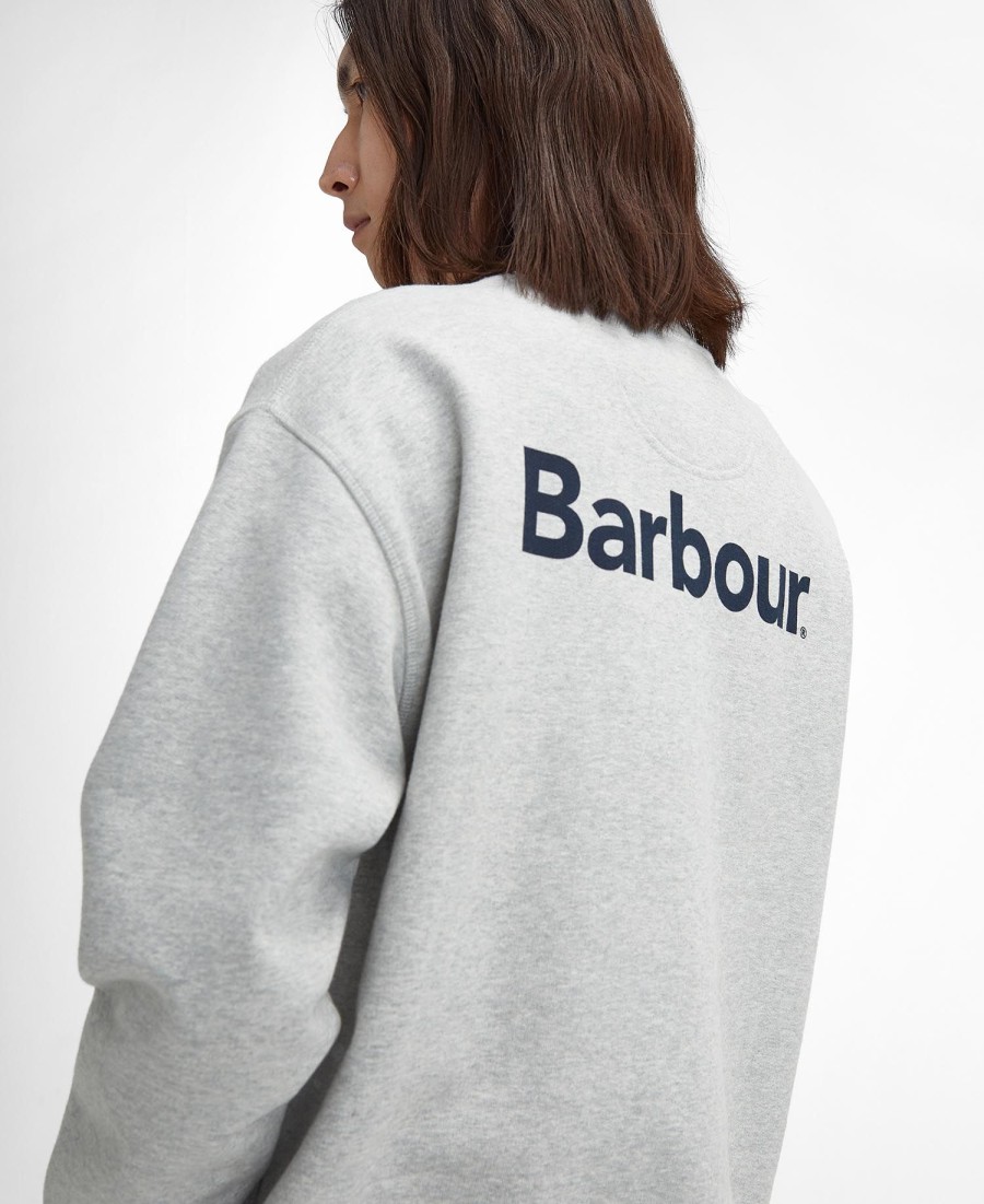 nicholas oversized trui met ronde hals en geborstelde afwerking