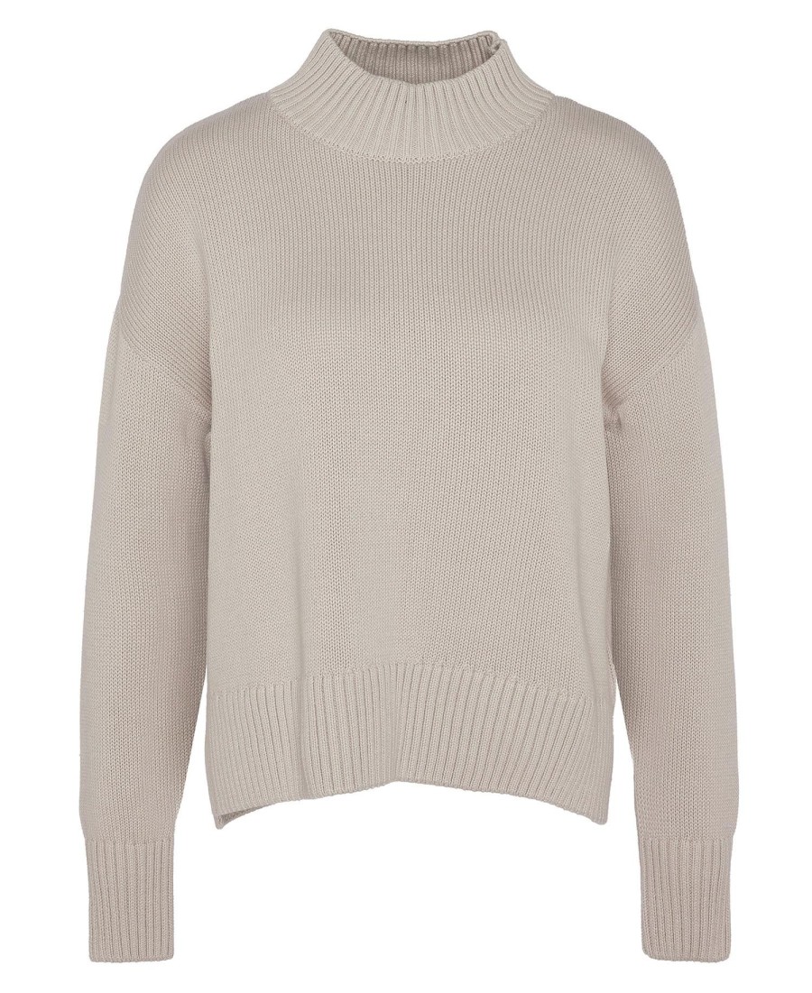sandy high-neck jumper
