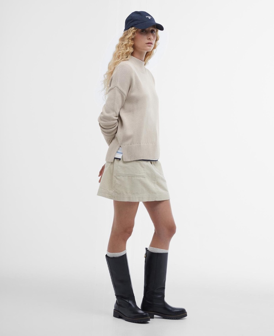 sandy high-neck jumper