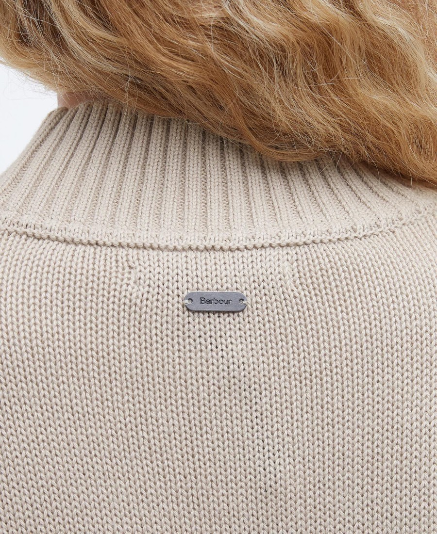 sandy high-neck jumper
