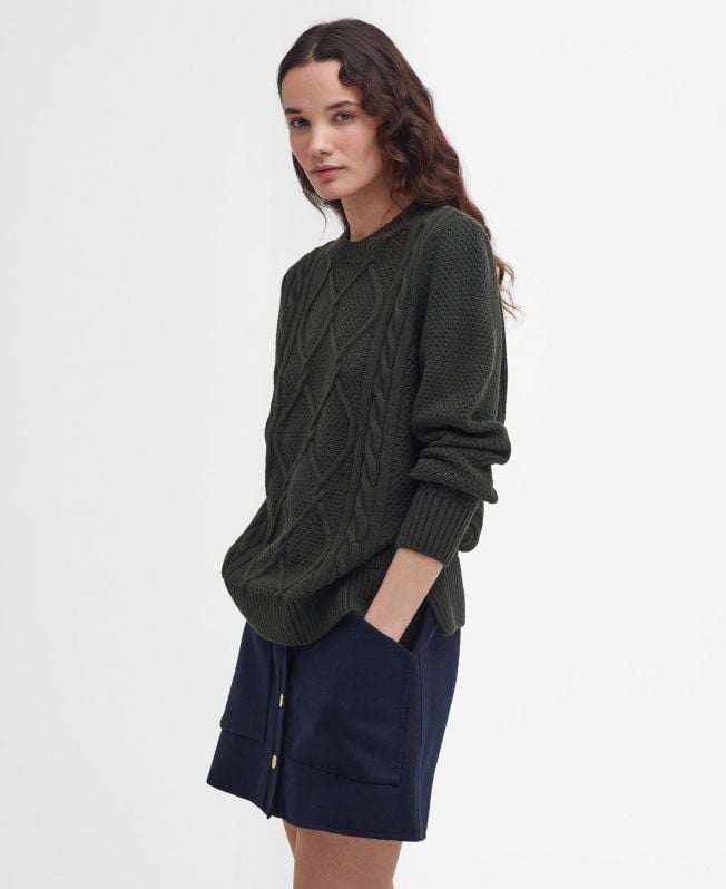 burne argyle trui met ronde hals