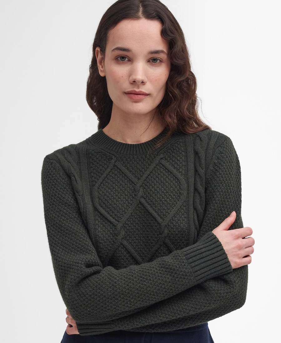 burne argyle trui met ronde hals