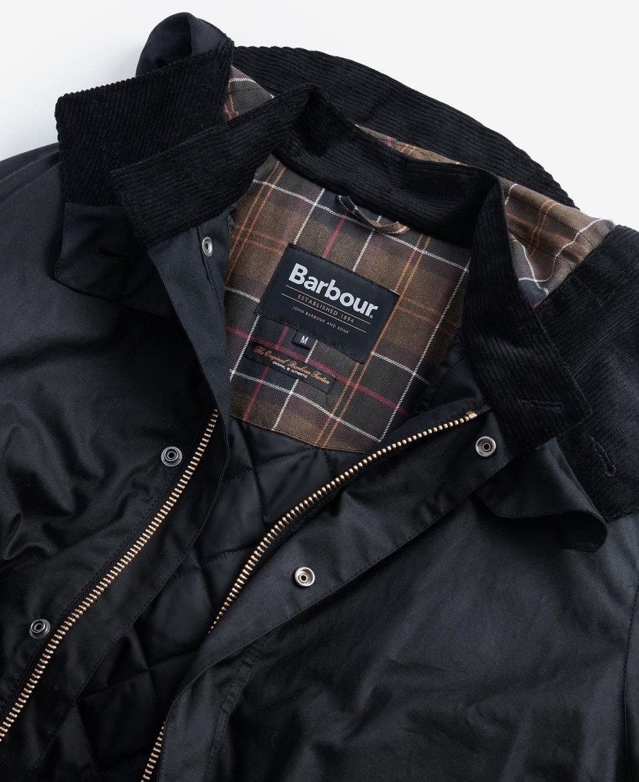 korte parka met winddichte waxlaag
