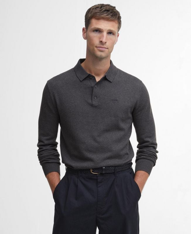 bassington gebreide poloshirt