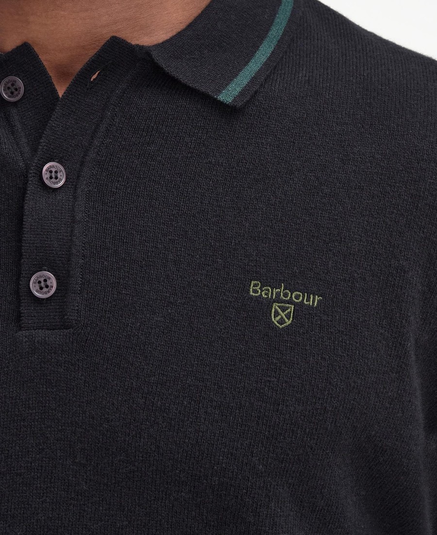 nocton gebreide polo met lange mouwen